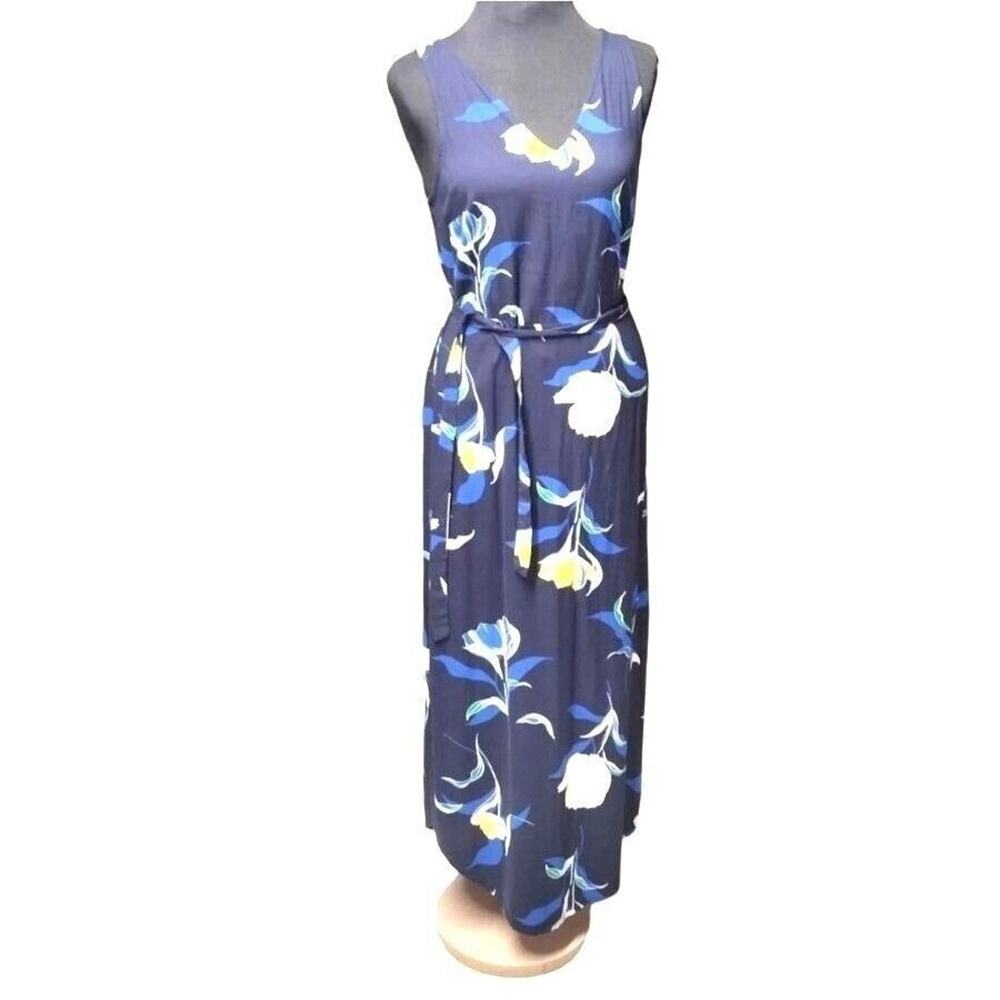 New Day Women's Dress Small Floral Blue Sundress Sleeveless Vacation BOHO - Picture 8 of 14